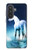 S1130 licorne Cheval Etui Coque Housse pour Samsung Galaxy A57