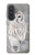 S1566 Milou Blanc Chouette Chouette Etui Coque Housse pour Samsung Galaxy A57