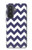 S2345 Marine Bleu Shavron Zig zag Etui Coque Housse pour Samsung Galaxy A57