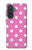 S2358 Rose à pois Etui Coque Housse pour Samsung Galaxy A57