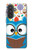 S2521 Nerd Mignon Chouette Dessin animé Etui Coque Housse pour Samsung Galaxy A57