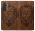 S2529 Leo Zodiaque Zodiaque marron Impression graphique Etui Coque Housse pour Samsung Galaxy A57