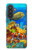 S2568 Mer Poissons marins Coraux Sous-marine Océan Etui Coque Housse pour Samsung Galaxy A57