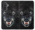 S2823 Noir Loup Bleu Yeux Visage Etui Coque Housse pour Samsung Galaxy A57