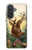 S2841 Renne de Noël millésimé Etui Coque Housse pour Samsung Galaxy A57
