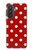 S2951 Rouge Pois Etui Coque Housse pour Samsung Galaxy A57