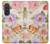 S3035 Peinture douce Fleur Etui Coque Housse pour Samsung Galaxy A57