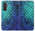 S3047 Vert Sirène écailles de poisson Etui Coque Housse pour Samsung Galaxy A57
