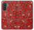 S3354 Rouge classique Bandana Etui Coque Housse pour Samsung Galaxy A57