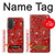 S3354 Rouge classique Bandana Etui Coque Housse pour Samsung Galaxy A57