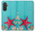 S3428 Aqua Bois Coquille d'étoile de mer Etui Coque Housse pour Samsung Galaxy A57