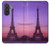 S3447 Paris Eiffel Le coucher du soleil Etui Coque Housse pour Samsung Galaxy A57
