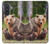 S3558 Famille d'ours Etui Coque Housse pour Samsung Galaxy A57