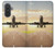 S3837 Avion Décollage Sunrise Etui Coque Housse pour Samsung Galaxy A57