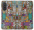 S3879 Griffonnage de musique rétro Etui Coque Housse pour Samsung Galaxy A57