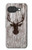 S2505 Tête de Renne Vieux bois Texture graphique Etui Coque Housse pour Google Pixel 10a