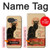 S2739 Chat Noir Noir Chat Millésime Etui Coque Housse pour Google Pixel 10a
