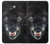 S2823 Noir Loup Bleu Yeux Visage Etui Coque Housse pour Google Pixel 10a