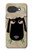 S2826 Mignon Noir Sheep Dormir Dessin Etui Coque Housse pour Google Pixel 10a