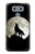 S1981 Wolf Howling at The Moon Etui Coque Housse pour LG G6