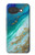 S3920 Couleur bleu océan abstrait émeraude mélangée Etui Coque Housse pour Google Pixel 10a