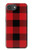 S2931 Rouge Buffle motif de vérification Etui Coque Housse pour iPhone 17e