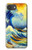S4005 Peinture à l'huile Grandes vagues Etui Coque Housse pour iPhone 17e