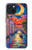 S4083 Venise Colorée au Clair de Lune Etui Coque Housse pour iPhone 15