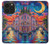 S4083 Venise Colorée au Clair de Lune Etui Coque Housse pour iPhone 14 Pro