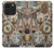 S4100 Collage Scientifique Vintage Etui Coque Housse pour iPhone 14 Pro