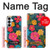 S4105 Motif Floral Coloré Etui Coque Housse pour Samsung Galaxy S26 Plus