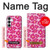 S4097 Motif Floral Rose Etui Coque Housse pour Samsung Galaxy S25 FE