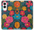 S4105 Motif Floral Coloré Etui Coque Housse pour Samsung Galaxy S25 Edge