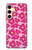 S4097 Motif Floral Rose Etui Coque Housse pour Samsung Galaxy S24 FE
