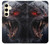 S4094 Loup au Clair de Lune Etui Coque Housse pour Samsung Galaxy S24