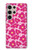 S4097 Motif Floral Rose Etui Coque Housse pour Samsung Galaxy S24 Ultra