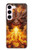 S4090 Dragon de Feu Fantastique Etui Coque Housse pour Samsung Galaxy S23