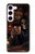 S4102 Art Taverne au Crâne Vintage Etui Coque Housse pour Samsung Galaxy S23