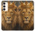 S4093 Portrait de Lion Royal Etui Coque Housse pour Samsung Galaxy S23 Plus