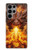 S4090 Dragon de Feu Fantastique Etui Coque Housse pour Samsung Galaxy S23 Ultra