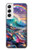 S4084 Vagues Arc-en-ciel Fantastiques Etui Coque Housse pour Samsung Galaxy S22