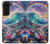 S4084 Vagues Arc-en-ciel Fantastiques Etui Coque Housse pour Samsung Galaxy S22