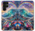 S4084 Vagues Arc-en-ciel Fantastiques Etui Coque Housse pour Samsung Galaxy S22 Ultra