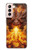 S4090 Dragon de Feu Fantastique Etui Coque Housse pour Samsung Galaxy S21 5G