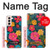 S4105 Motif Floral Coloré Etui Coque Housse pour Samsung Galaxy S21 5G