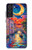 S4083 Venise Colorée au Clair de Lune Etui Coque Housse pour Samsung Galaxy S21 FE 5G