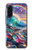 S4084 Vagues Arc-en-ciel Fantastiques Etui Coque Housse pour Samsung Galaxy A17