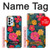 S4105 Motif Floral Coloré Etui Coque Housse pour Samsung Galaxy A23