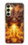 S4090 Dragon de Feu Fantastique Etui Coque Housse pour Samsung Galaxy A25 5G