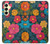 S4105 Motif Floral Coloré Etui Coque Housse pour Samsung Galaxy A25 5G